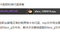 男格斗脸部时装闪退修复